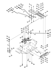 Steering Linkage Diagram and Parts List for Z-FORCESZ60 (17AIDGHD-17AIDGHD010)(2014) Cub Cadet Lawn Tractor